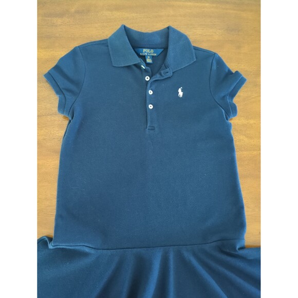 Ralph Lauren Girls Stretch Mesh Polo Dress 6 - Picture 3 of 6